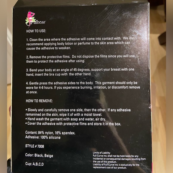 V-Bra Backless Adhesive bra - Picture 3 of 3